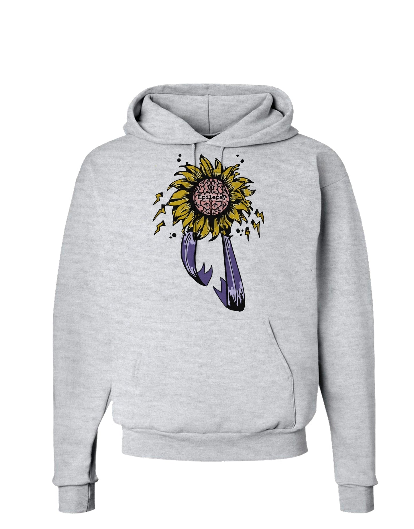 TooLoud Epilepsy Awareness Hoodie Sweatshirt-Hoodie-TooLoud-AshGray-Small-Davson Sales