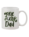 TooLoud Expertly Crafted 11 oz Coffee Mug with Shamrock Print - Perfect for Celebrating Lucky Dads-11 OZ Coffee Mug-TooLoud-Davson Sales