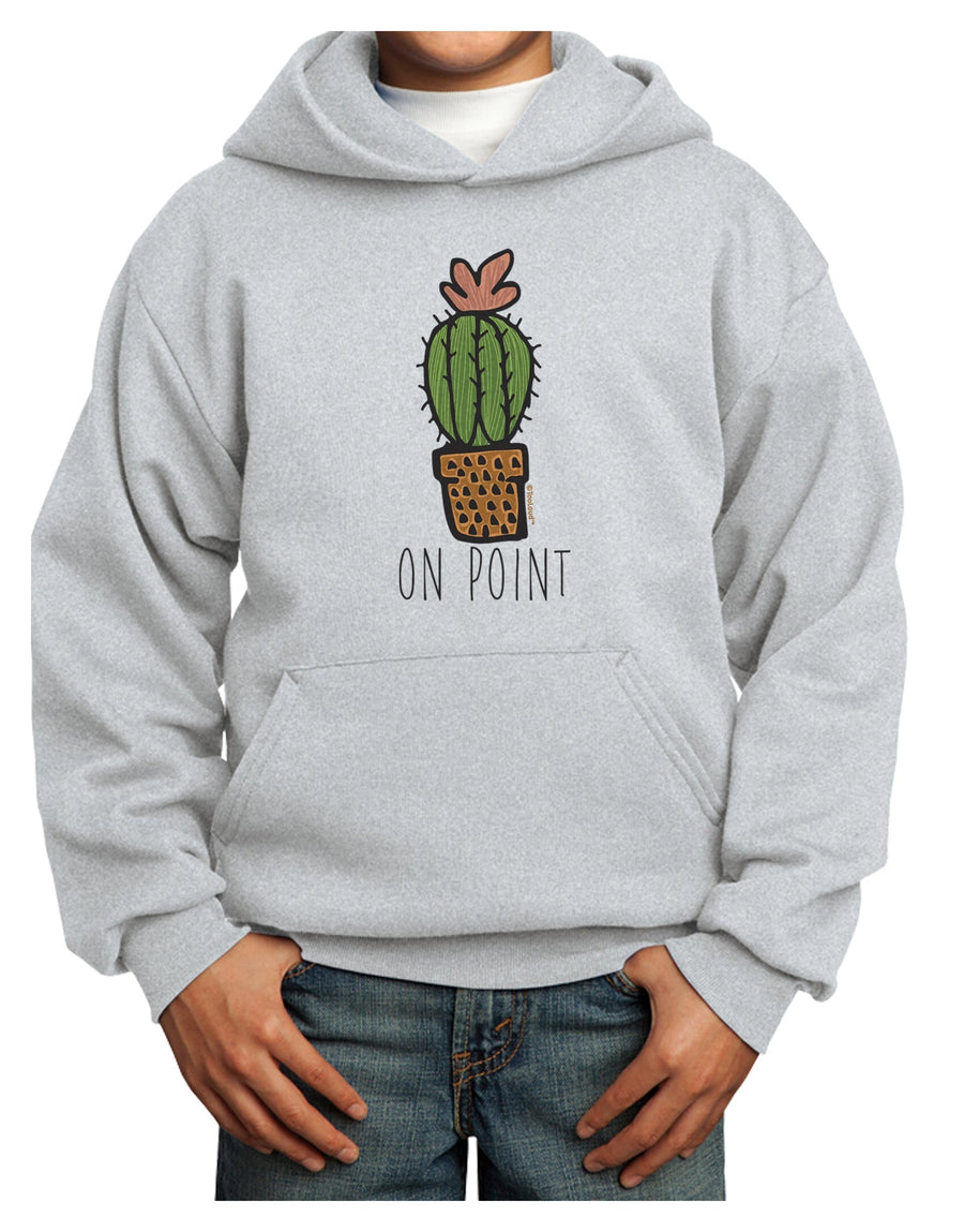 TooLoud On Point Cactus Youth Hoodie Pullover Sweatshirt-Youth Hoodie-TooLoud-White-XS-Davson Sales