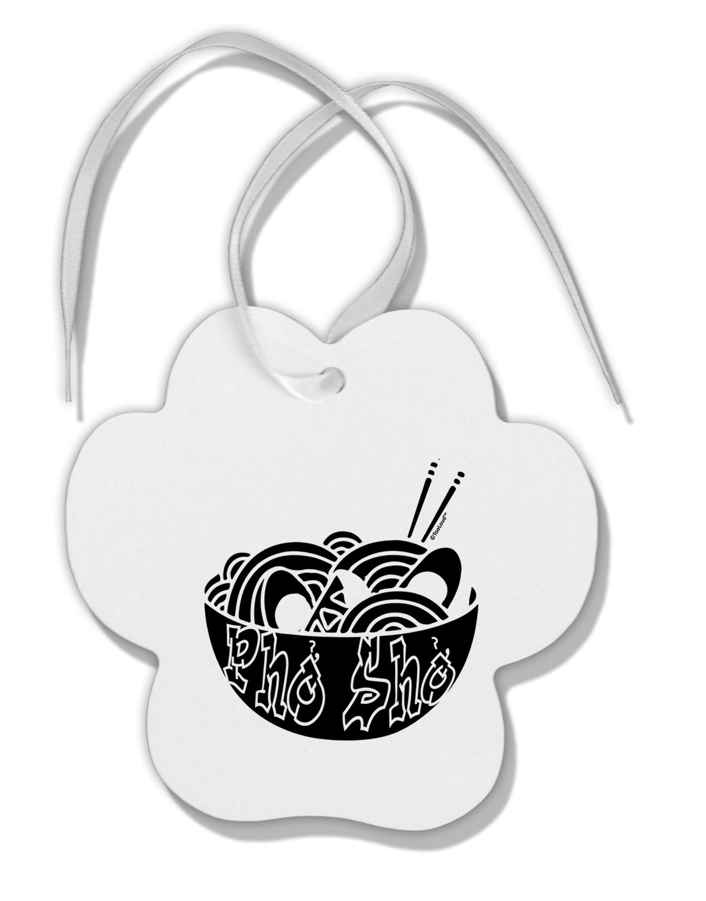 TooLoud Pho Sho Paw Print Shaped Ornament-Ornament-TooLoud-Davson Sales