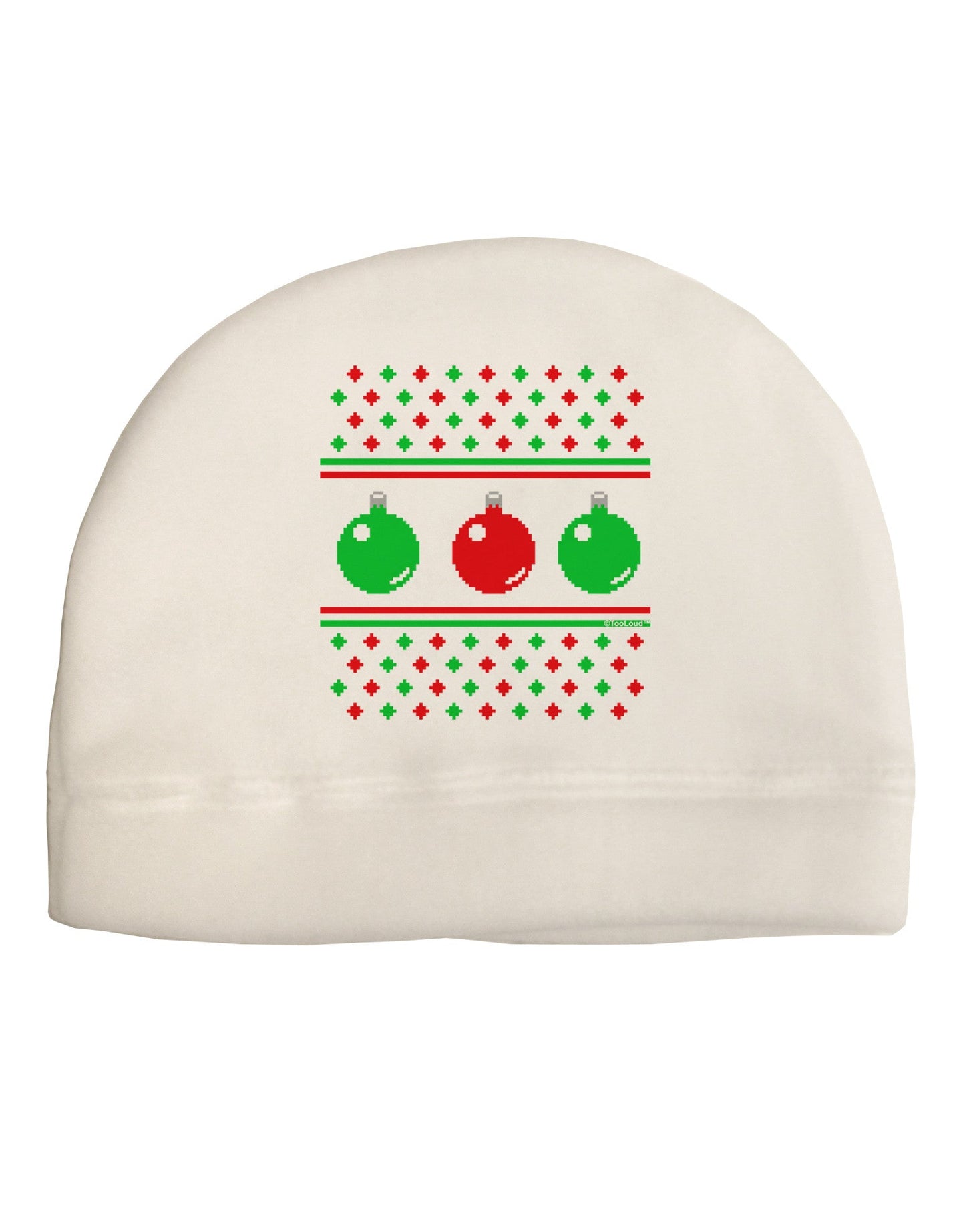 TooLoud Ugly Christmas Sweater Ornaments Adult Fleece Beanie Cap Hat-Ornament-TooLoud-White-One-Size-Fits-Most-Davson Sales