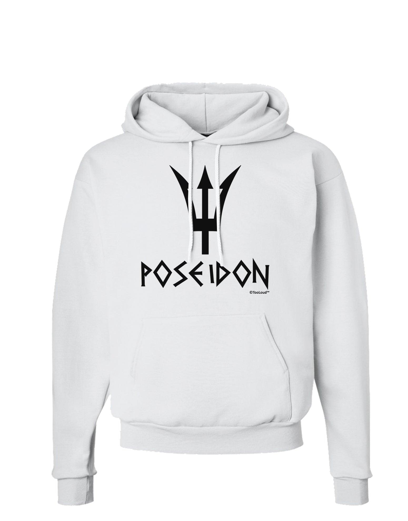 Trident of Poseidon with Text Greek Mythology Hoodie Sweatshirt