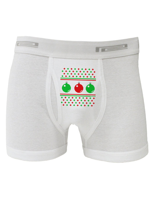 Ugly Christmas Sweater Ornaments Boxer Briefs-Boxer Briefs-TooLoud-White-Small-Davson Sales