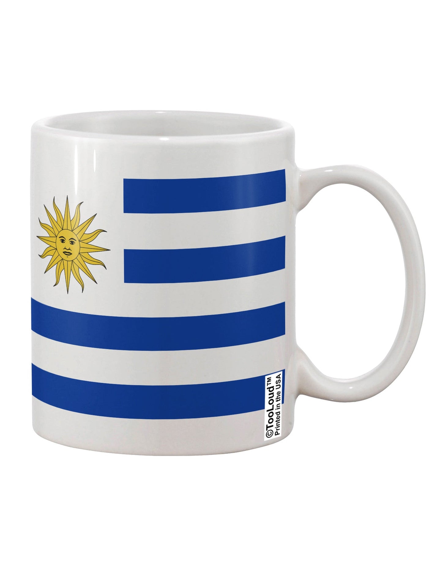Uruguay Flag AOP Printed 11 oz Coffee Mug - Expertly Crafted Drinkware TooLoud-11 OZ Coffee Mug-TooLoud-White-Davson Sales