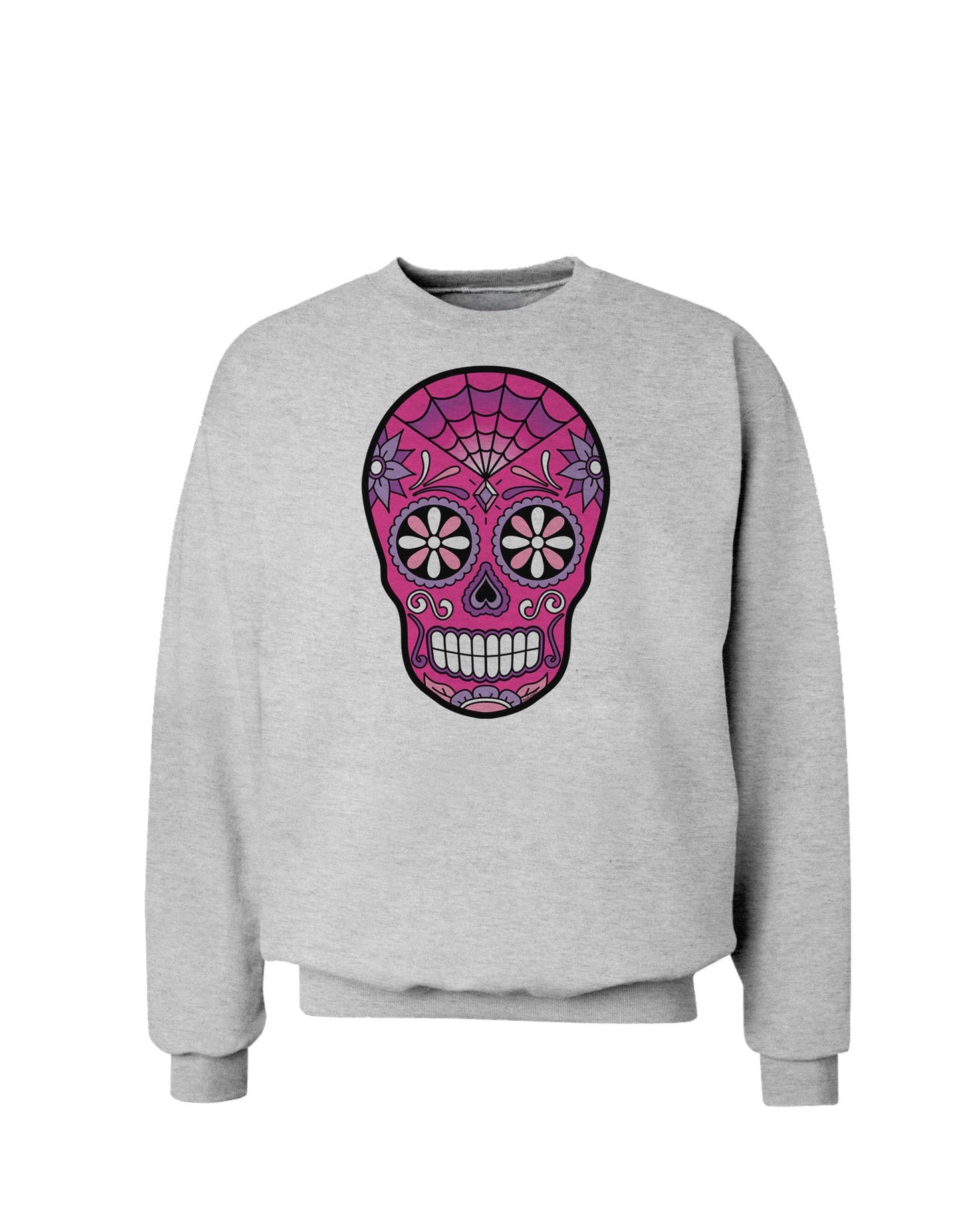 Version 4 Pink Day of the Dead Calavera Sweatshirt-Sweatshirts-TooLoud-AshGray-Small-Davson Sales