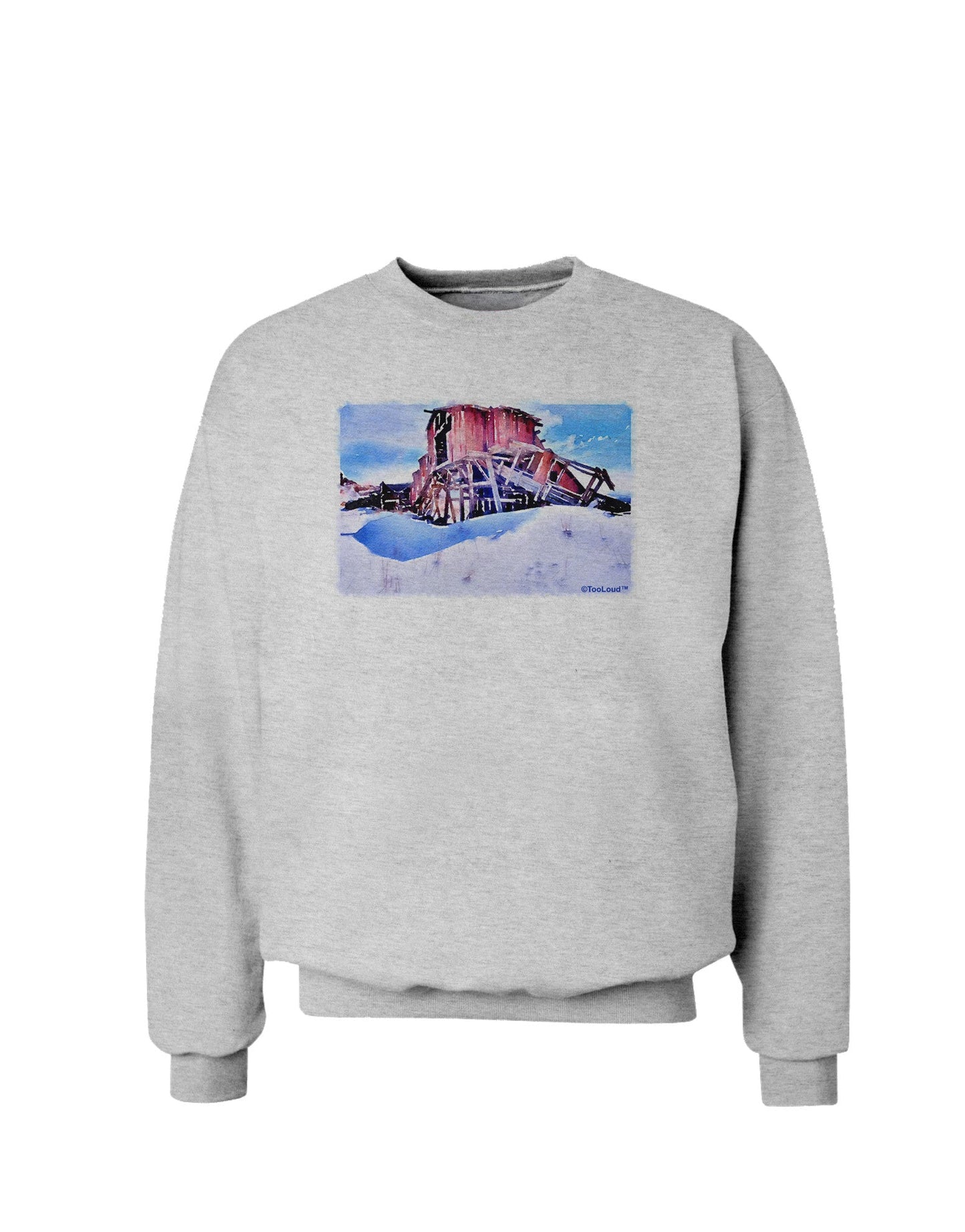 Victor Mines Colorado Watercolor Sweatshirt-Sweatshirts-TooLoud-AshGray-Small-Davson Sales