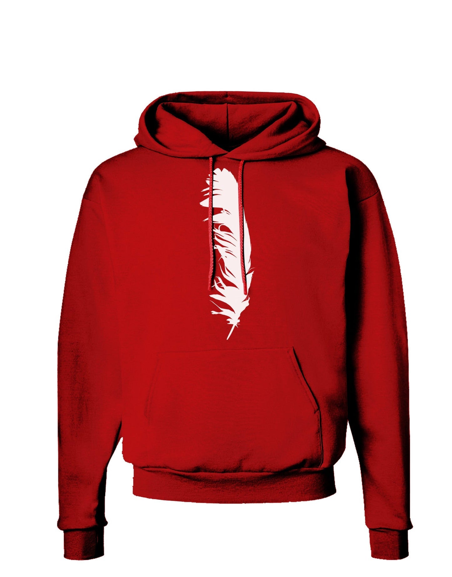 White Feather Dark Hoodie Sweatshirt-Hoodie-TooLoud-Red-Small-Davson Sales