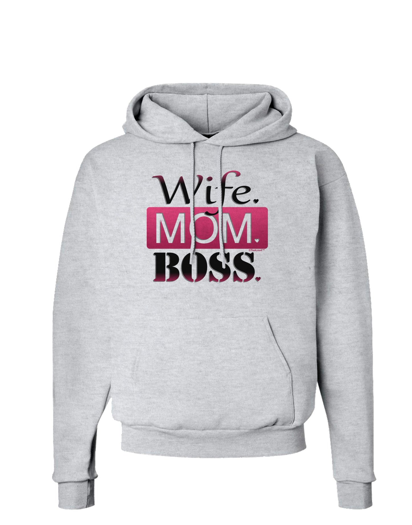 Wife Mom Boss Hoodie Sweatshirt-Hoodie-TooLoud-AshGray-Small-Davson Sales
