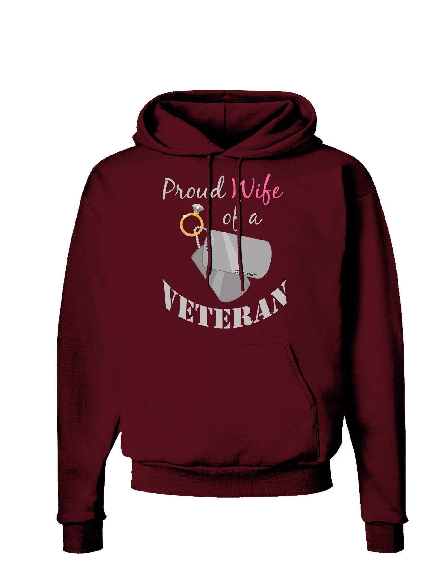 Wife of Veteran Dark Hoodie Sweatshirt-Hoodie-TooLoud-Maroon-Small-Davson Sales