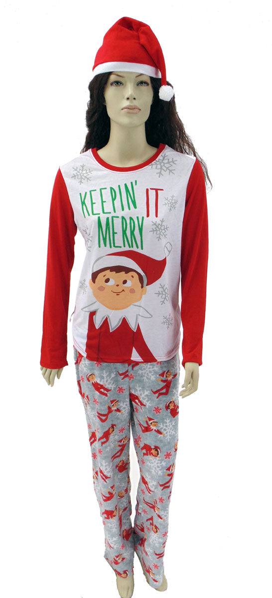 Elf on a Shelf Mom Pajama set for Women 2pc-Pajamas-Briefly Stated-Small-Davson Sales