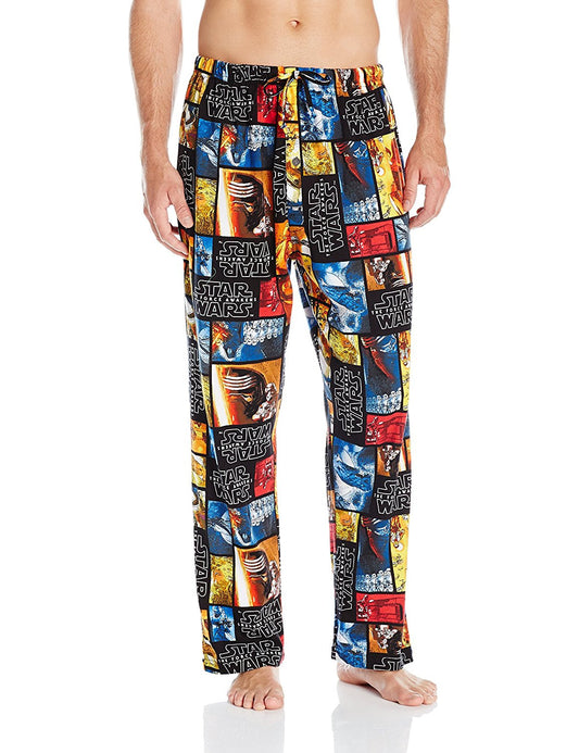 Star Wars Men's Episode 7 Grid Lounge Pant, Assorted-Print-Sleepwear & Loungewear-Disney-Multi-Small-Davson Sales