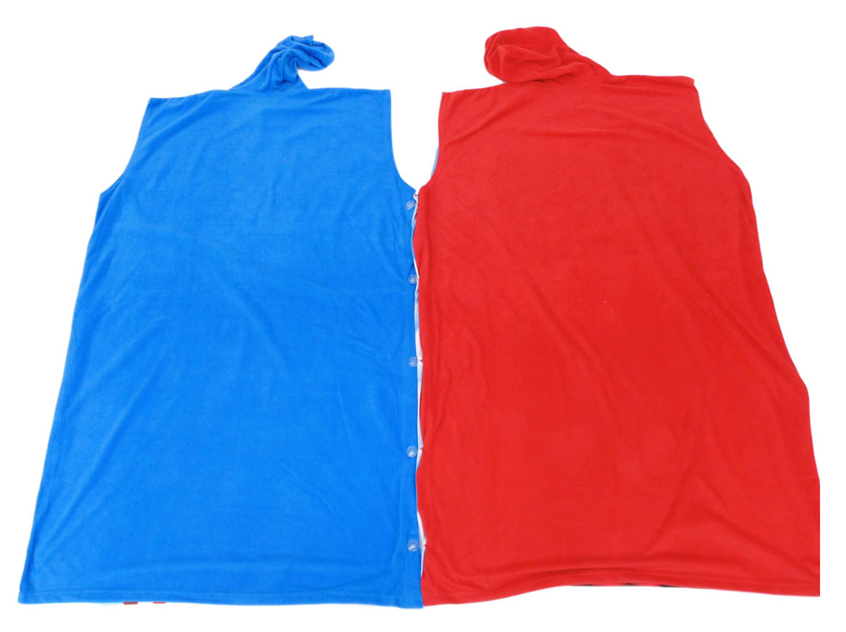 Superman & Wonder Woman Poncho Costume/Lounge wear Set-bathrobe-DC Comics-One-Size-Davson Sales