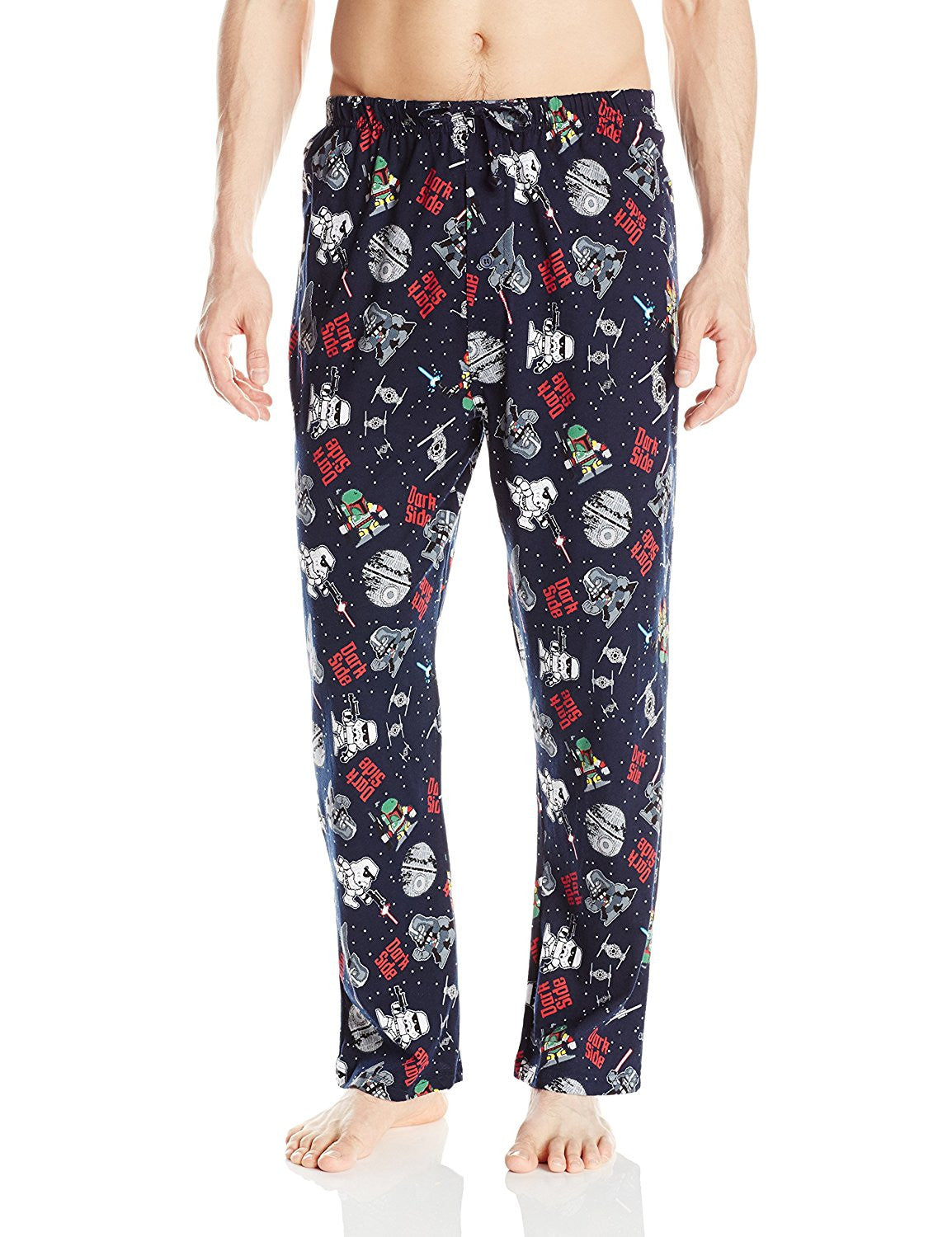 Star Wars Men's Dark Side Knit Lounge Pants, Navy-Lounge Pants-Disney-Navy-Small-Davson Sales