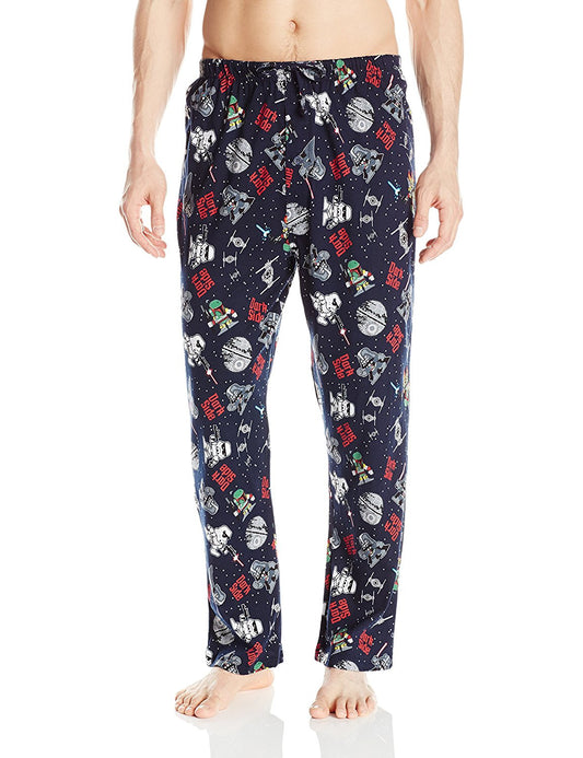 Star Wars Men's Dark Side Knit Lounge Pants, Navy-Lounge Pants-Disney-Navy-Small-Davson Sales