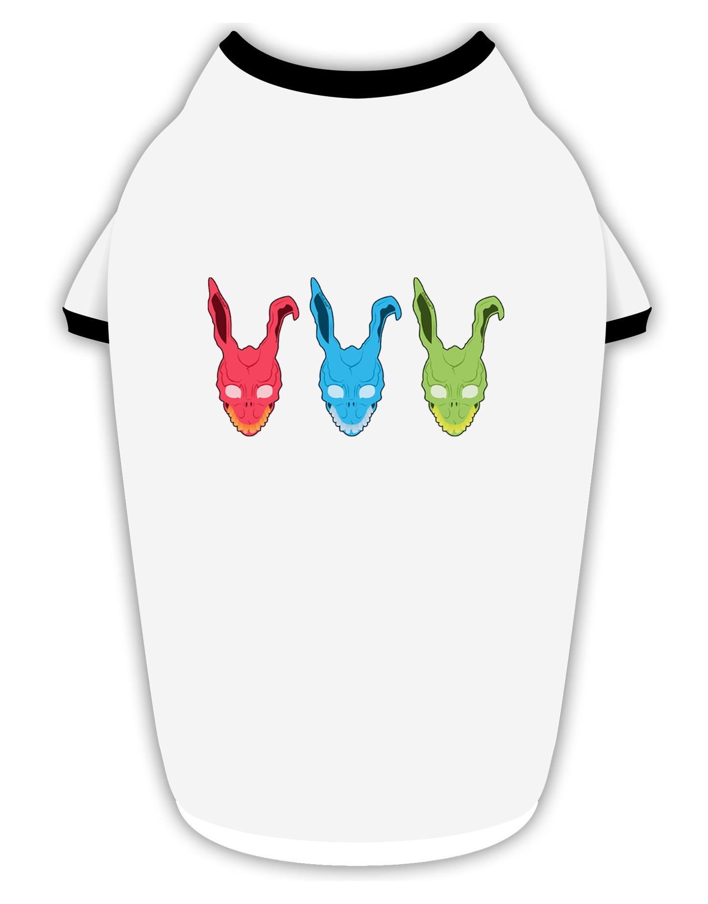 Scary Bunny Tri-color Stylish Cotton Dog Shirt-Dog Shirt-TooLoud-White-with-Black-Small-Davson Sales