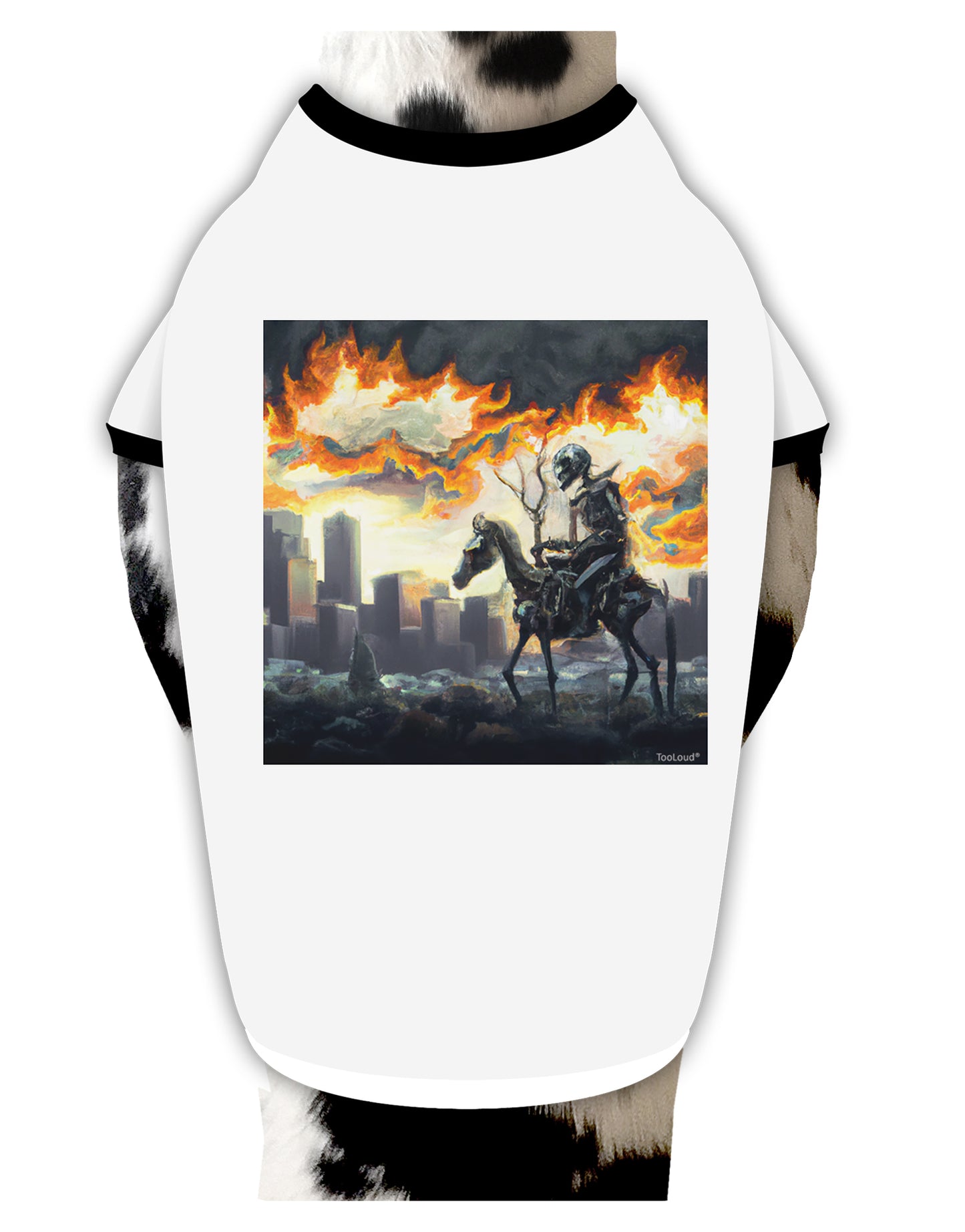 TooLoud Grimm Reaper Halloween Design Dog Shirt-Dog-Shirts-TooLoud-White-with-Black-Small-Davson Sales