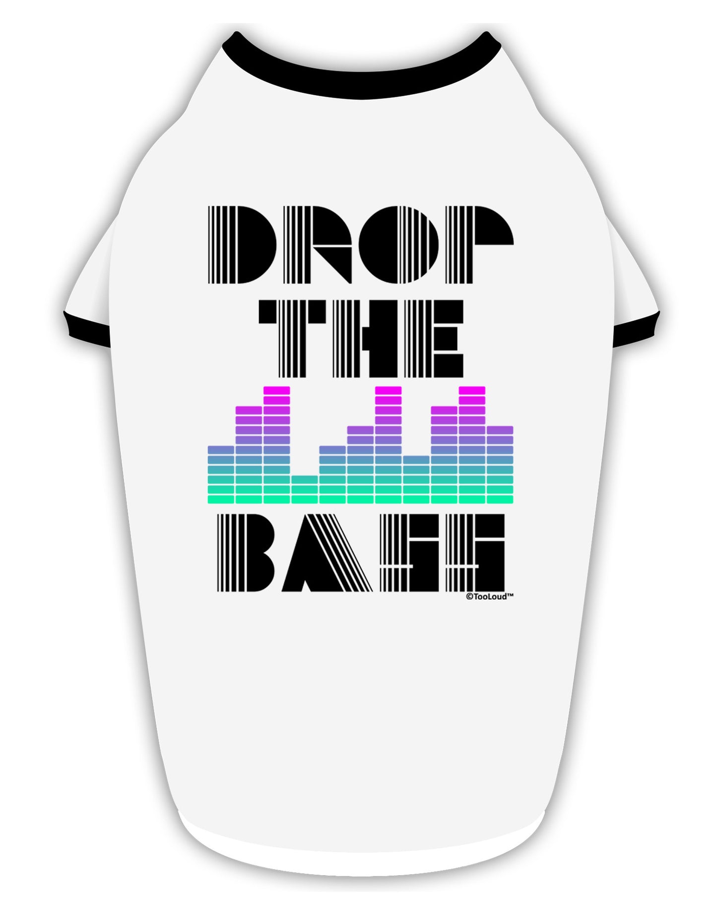 Drop the Bass Stylish Cotton Dog Shirt-Dog Shirt-TooLoud-White-with-Black-Small-Davson Sales
