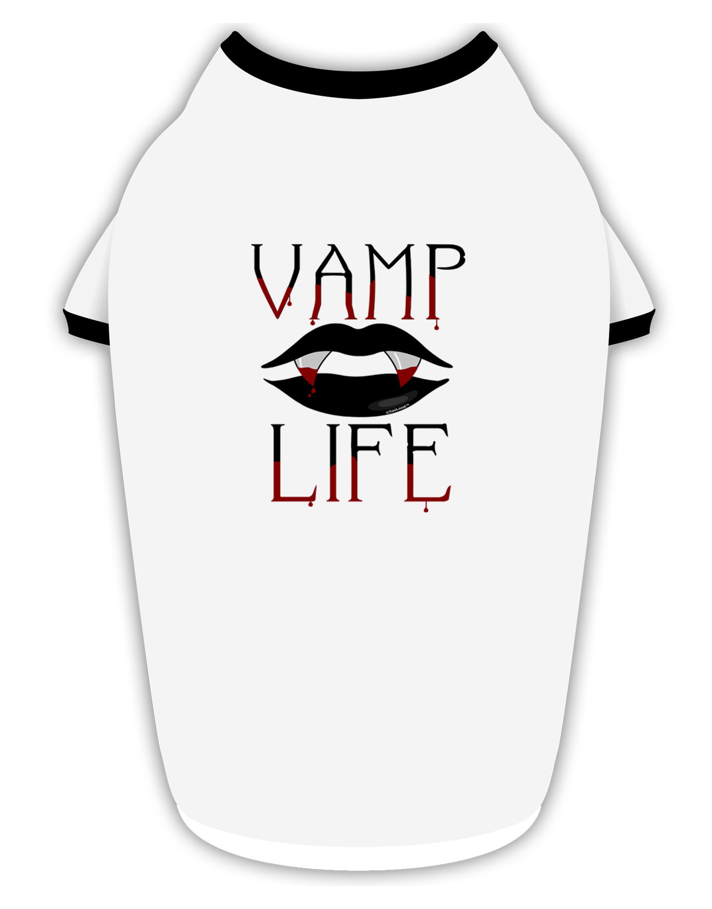 TooLoud Vamp Life Stylish Cotton Dog Shirt-Dog Shirt-TooLoud-White-with-Black-Small-Davson Sales