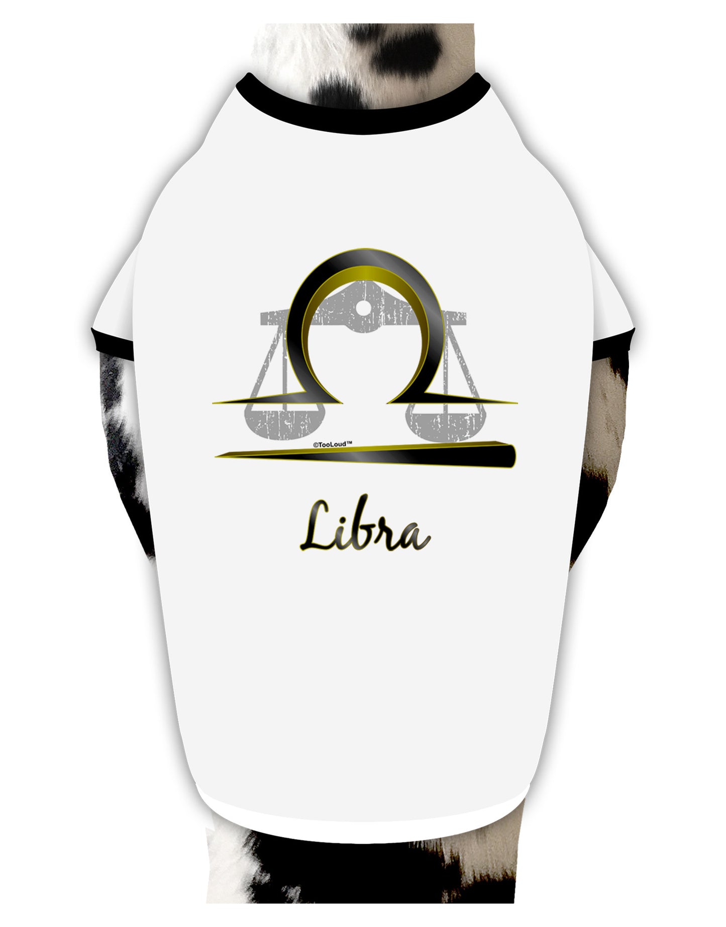 Libra Symbol Dog Shirt-Dog Shirt-TooLoud-White-with-Black-Small-Davson Sales