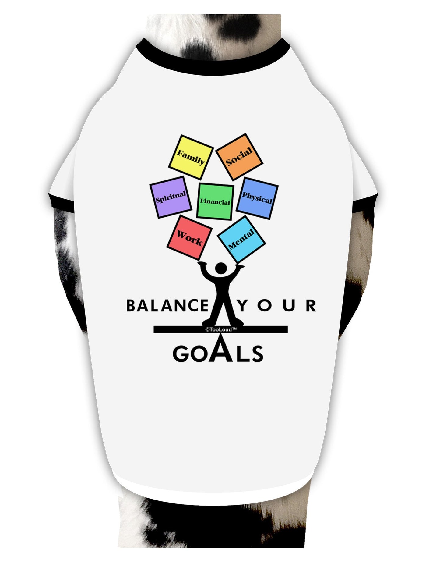 Balance Your Goals Dog Shirt-Dog Shirt-TooLoud-White-with-Black-Small-Davson Sales
