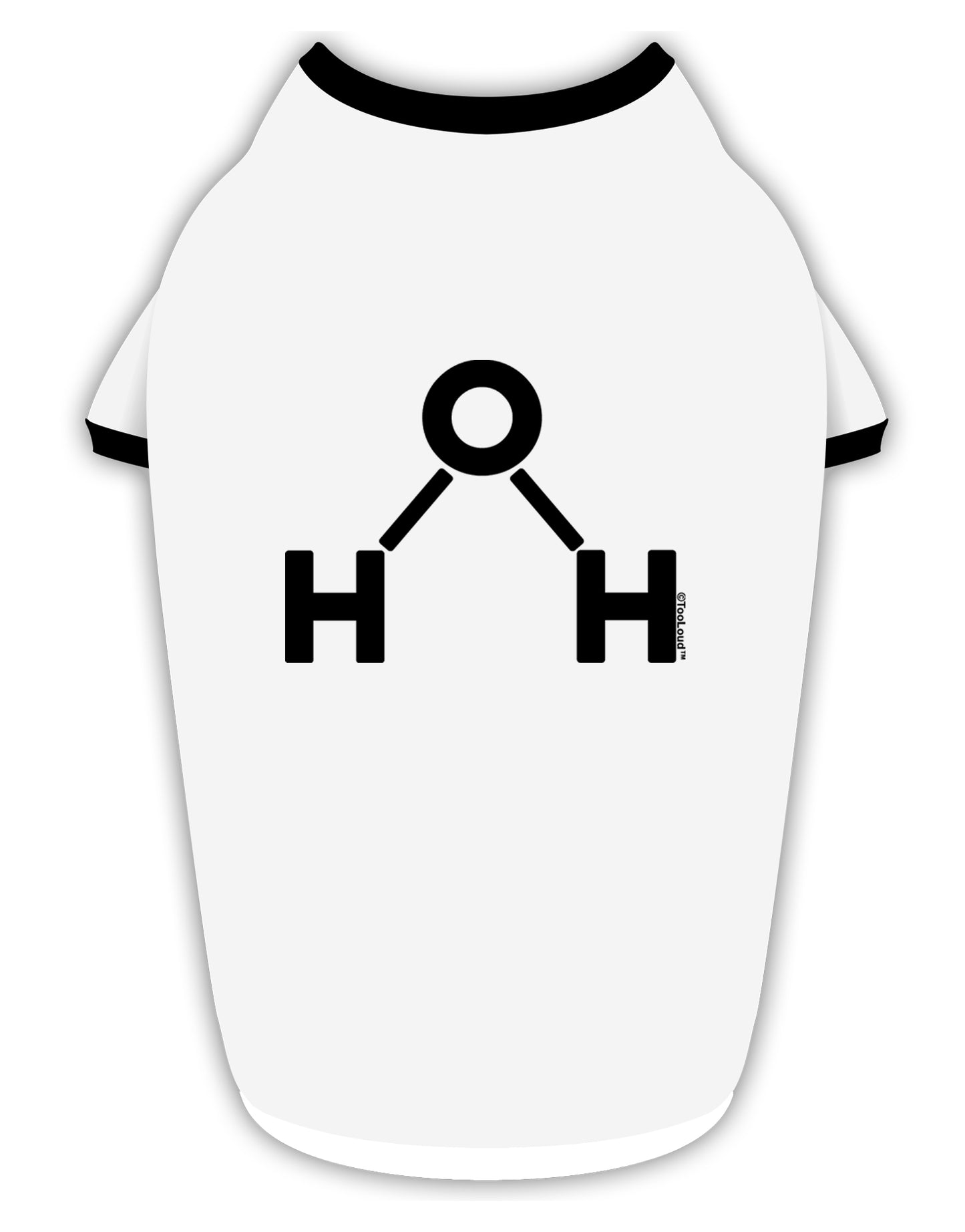 Water Molecule Text Stylish Cotton Dog Shirt by TooLoud-Dog Shirt-TooLoud-White-with-Black-Small-Davson Sales