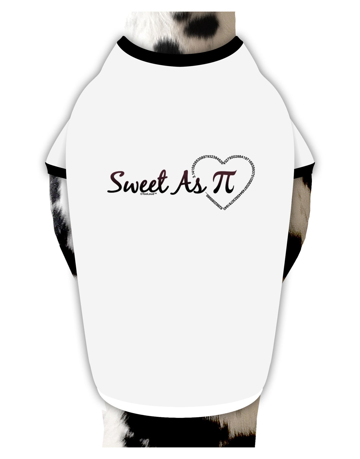 Sweet As Pi Dog Shirt-Dog Shirt-TooLoud-White-with-Black-Small-Davson Sales