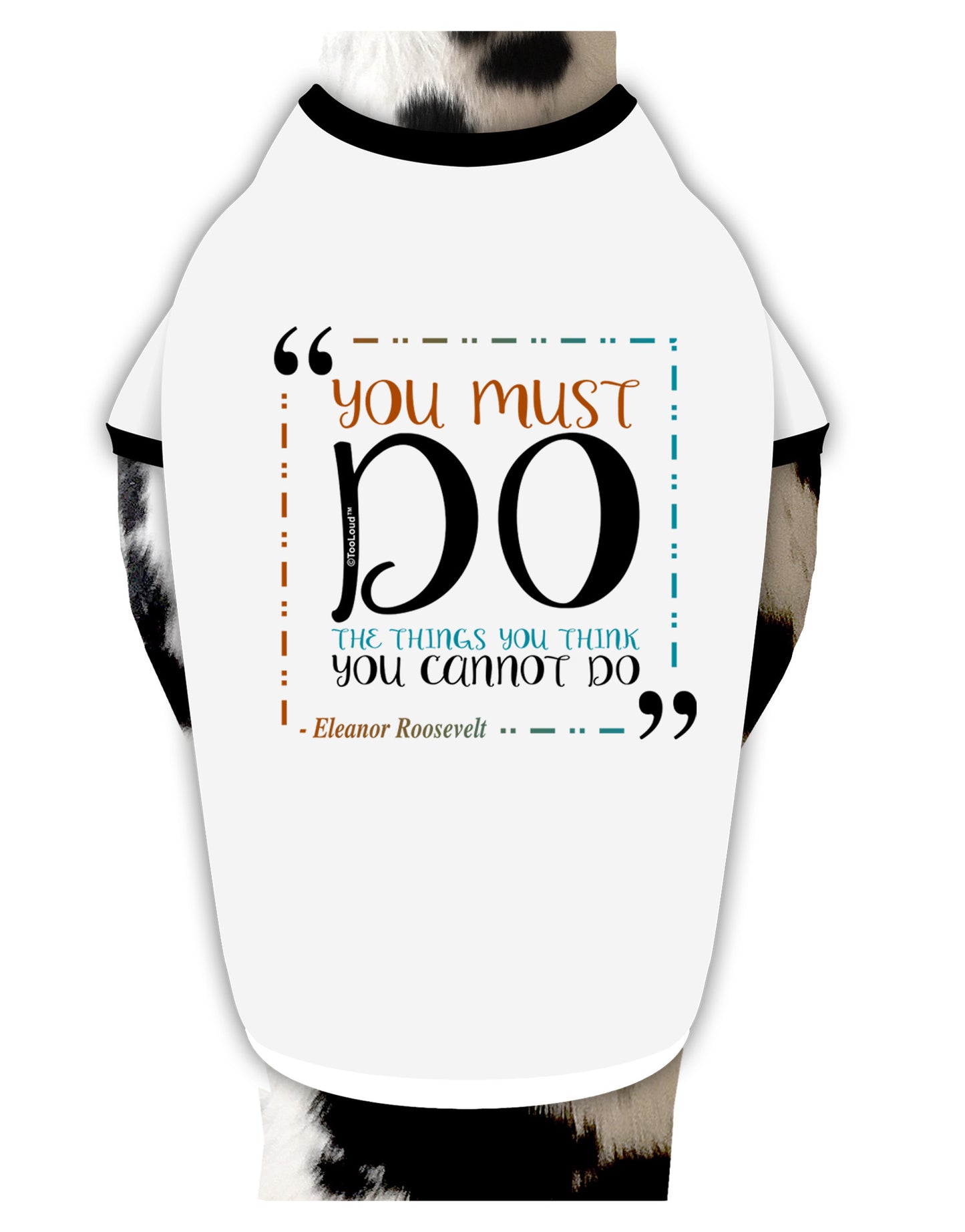TooLoud You Must Eleanor R Dog Shirt-Dog Shirt-TooLoud-White-with-Black-Small-Davson Sales