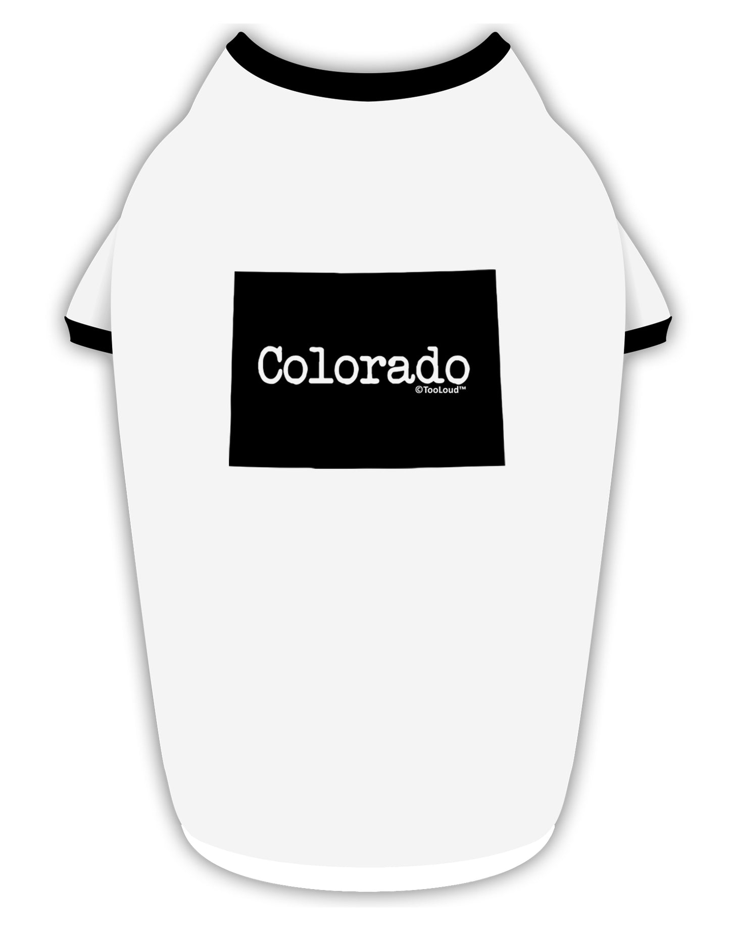 Colorado - United States Shape Stylish Cotton Dog Shirt by TooLoud-Dog Shirt-TooLoud-White-with-Black-Small-Davson Sales