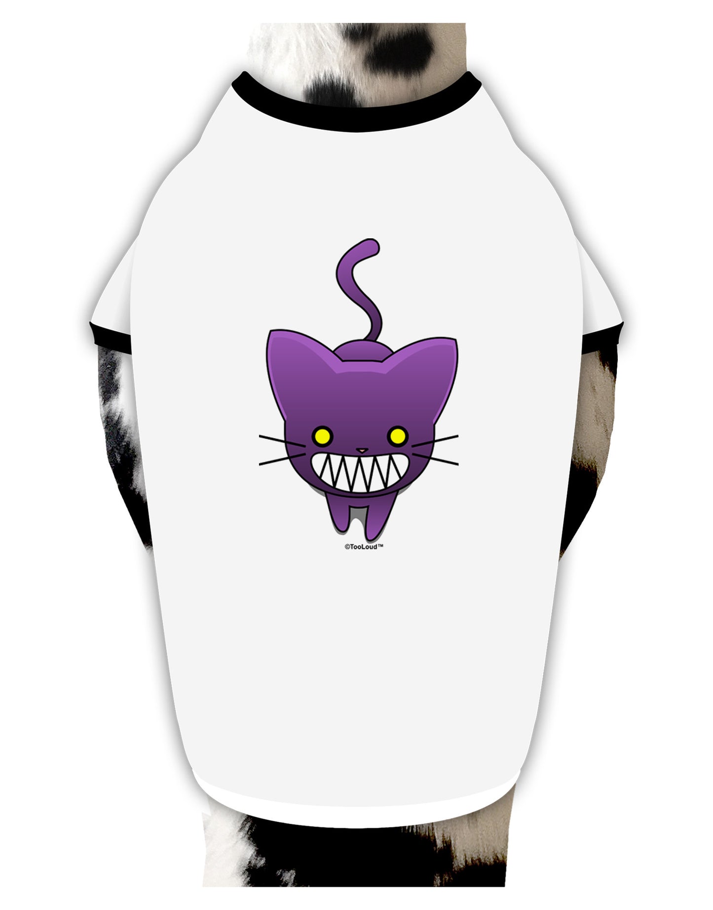 Evil Kitty Dog Shirt-Dog Shirt-TooLoud-White-with-Black-Small-Davson Sales