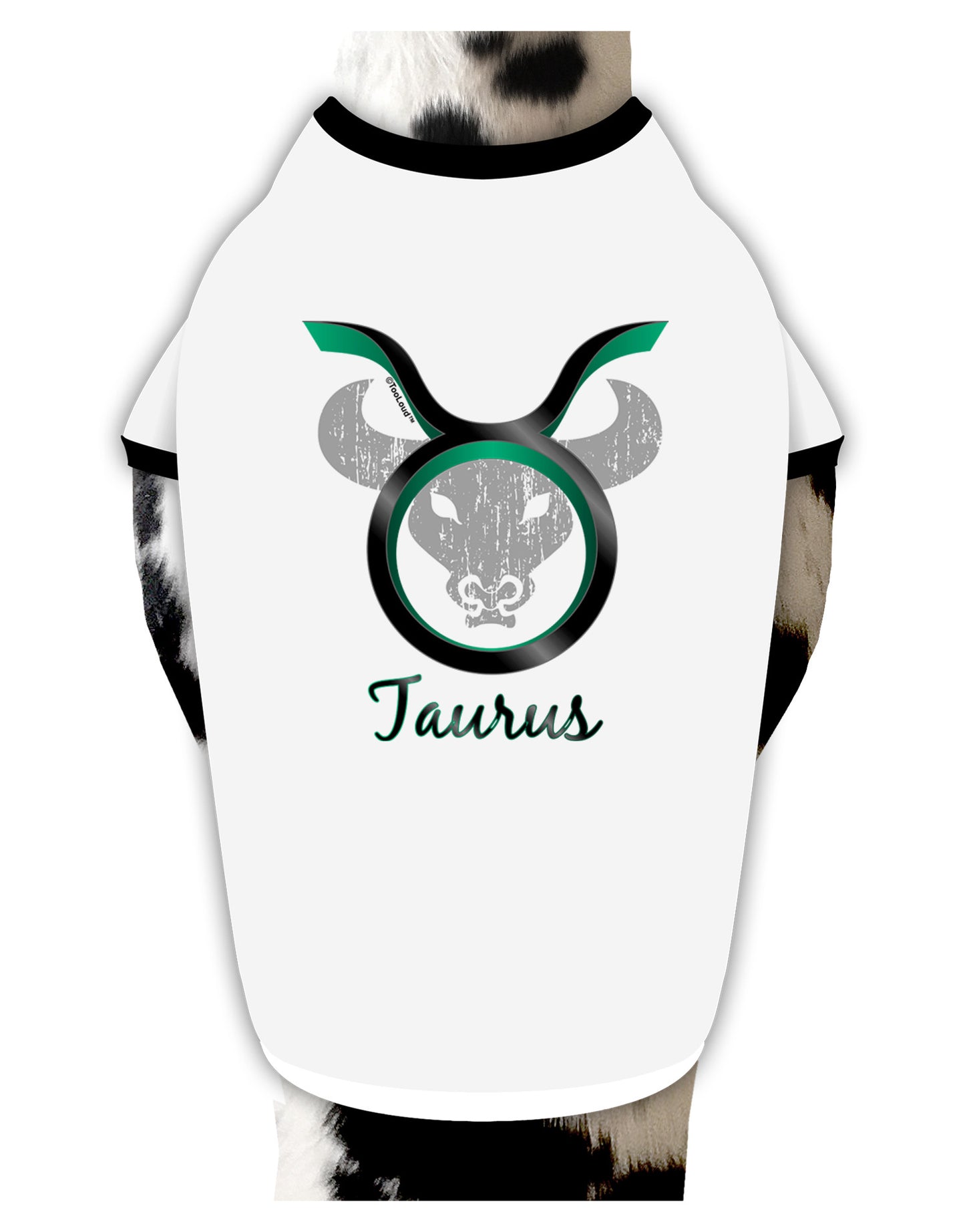 Taurus Symbol Dog Shirt-Dog Shirt-TooLoud-White-with-Black-Small-Davson Sales