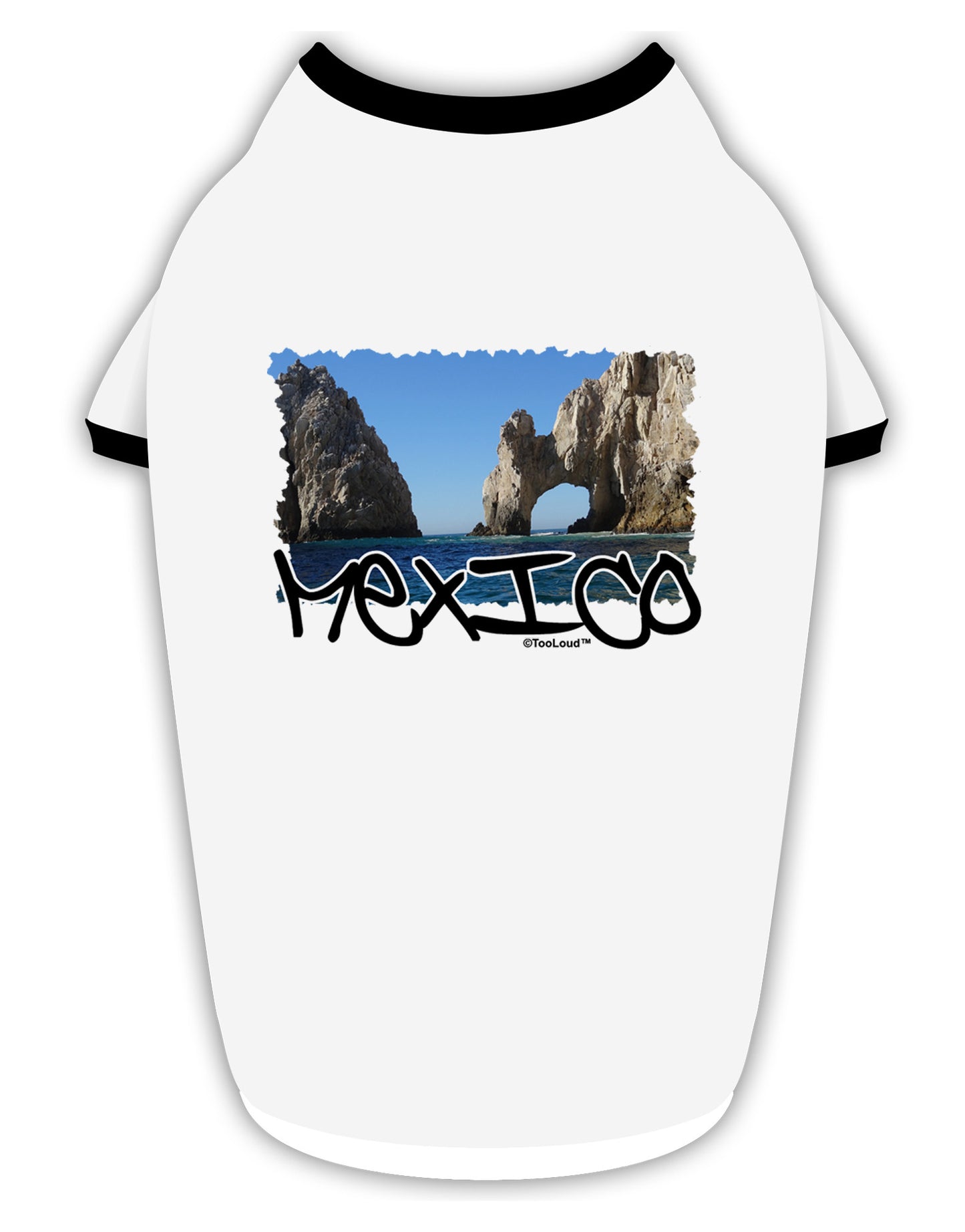 Mexico - Islands Cut-out Stylish Cotton Dog Shirt-Dog Shirt-TooLoud-White-with-Black-Small-Davson Sales