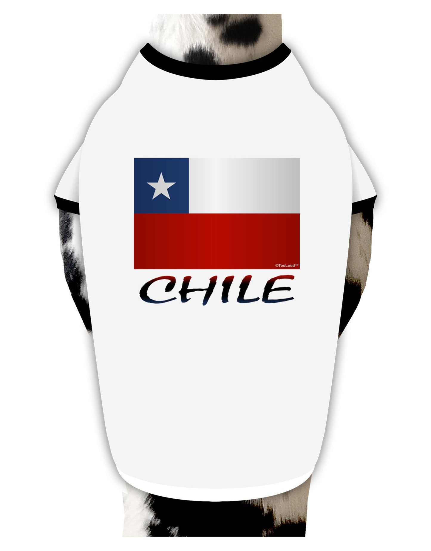 Chile Flag Dog Shirt-Dog Shirt-TooLoud-White-with-Black-XL-Davson Sales