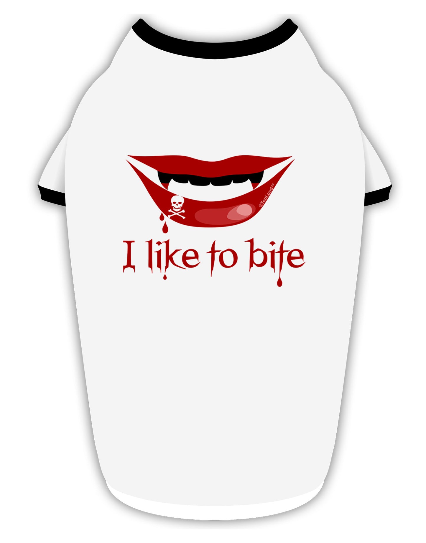 Like to Bite Stylish Cotton Dog Shirt-Dog Shirt-TooLoud-White-with-Black-Small-Davson Sales