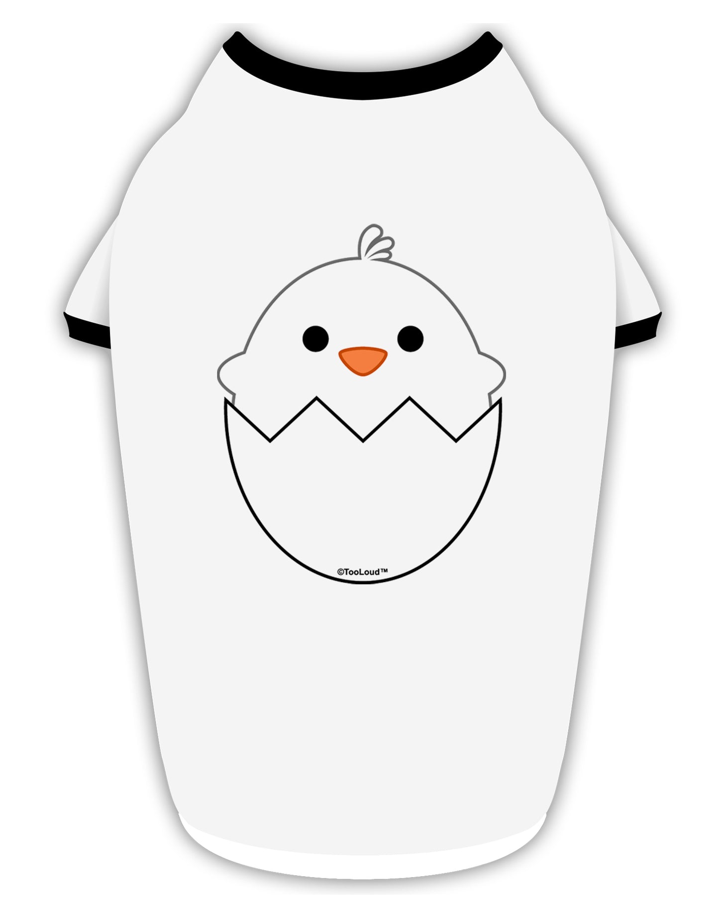 Cute Hatching Chick - White Stylish Cotton Dog Shirt by TooLoud-Dog Shirt-TooLoud-White-with-Black-Small-Davson Sales