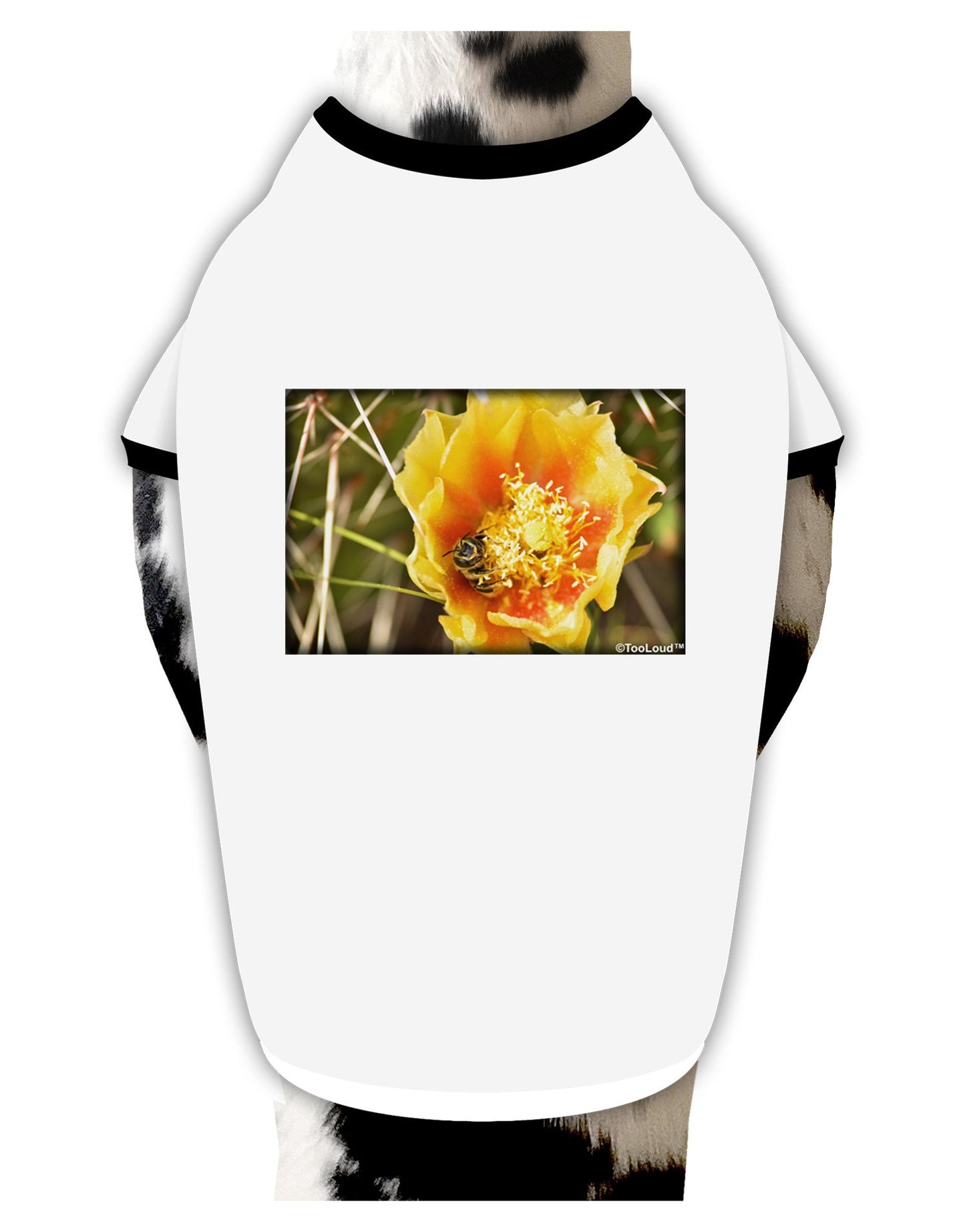 Bee Cactus Dog Shirt-Dog Shirt-TooLoud-White-with-Black-XL-Davson Sales