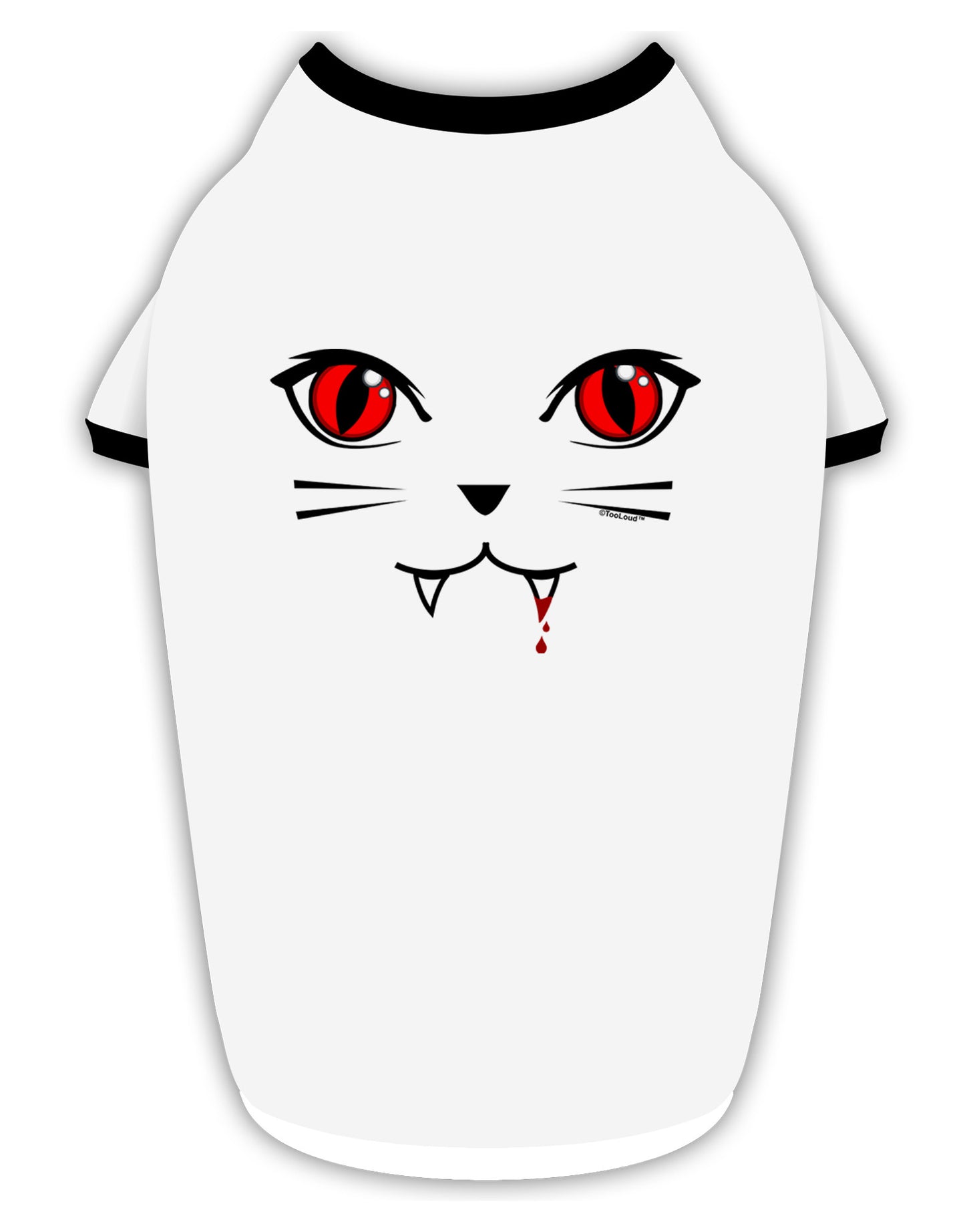 Vamp Kitty Stylish Cotton Dog Shirt-Dog Shirt-TooLoud-White-with-Black-Small-Davson Sales