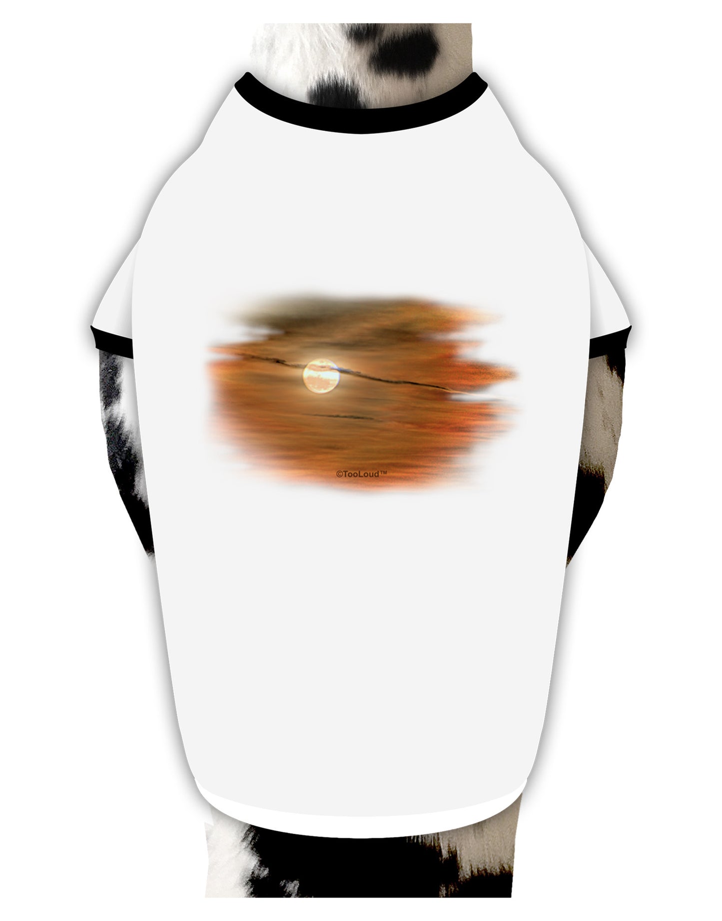 Hazy Moon Dog Shirt-Dog Shirt-TooLoud-White-with-Black-Small-Davson Sales