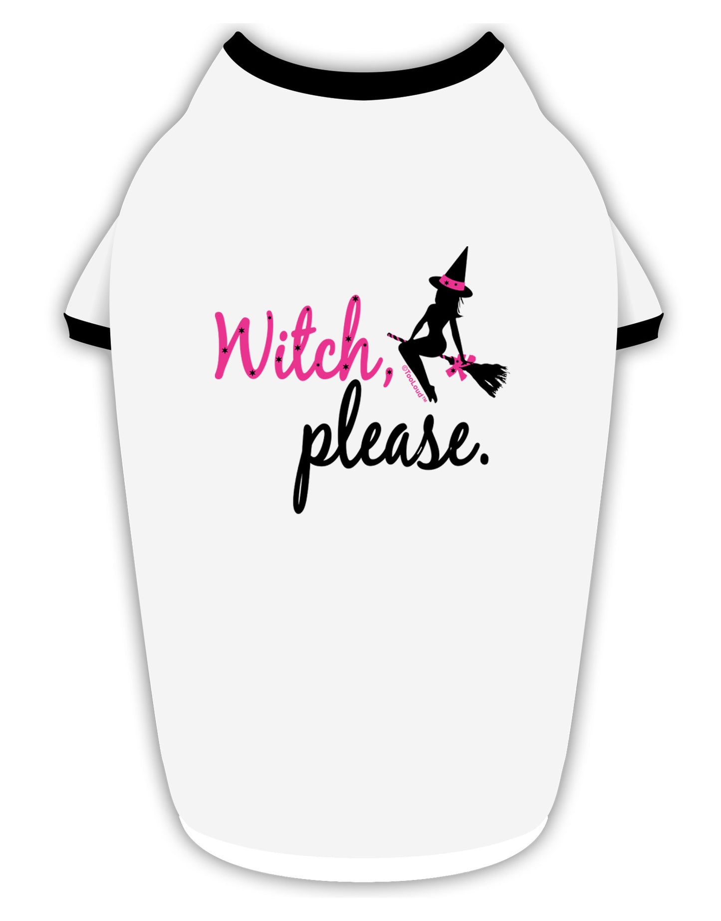 Witch Please Stylish Cotton Dog Shirt-Dog Shirt-TooLoud-White-with-Black-Small-Davson Sales
