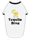 Tequila Diva - Cinco de Mayo Design Stylish Cotton Dog Shirt by TooLoud-Dog Shirt-TooLoud-White-with-Black-Small-Davson Sales