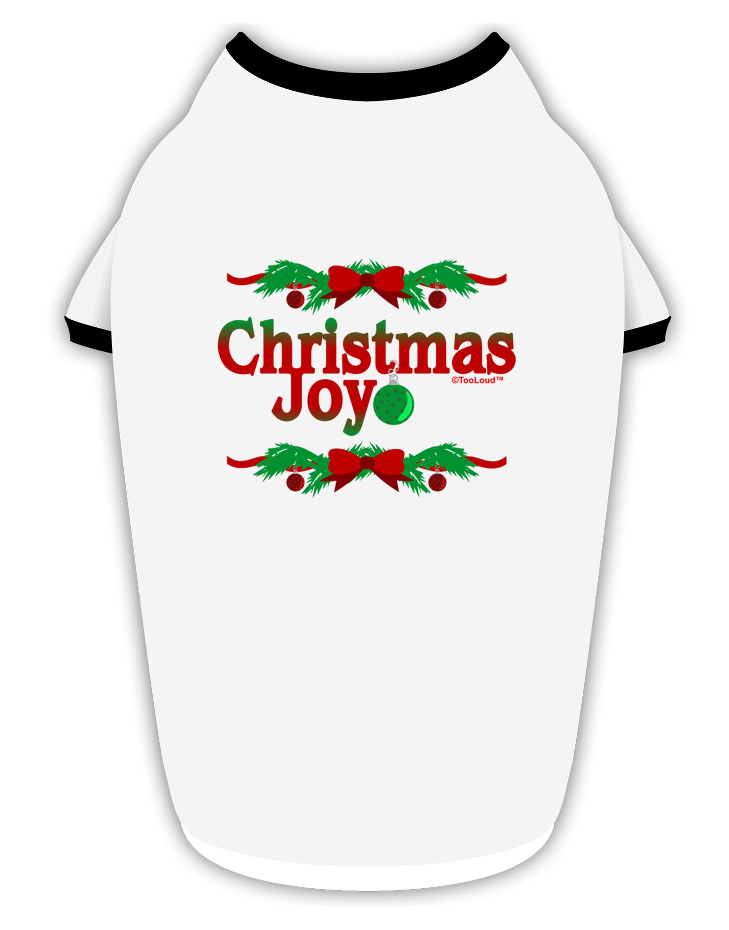 Christmas Joy Color Stylish Cotton Dog Shirt-Dog Shirt-TooLoud-White-with-Black-Small-Davson Sales
