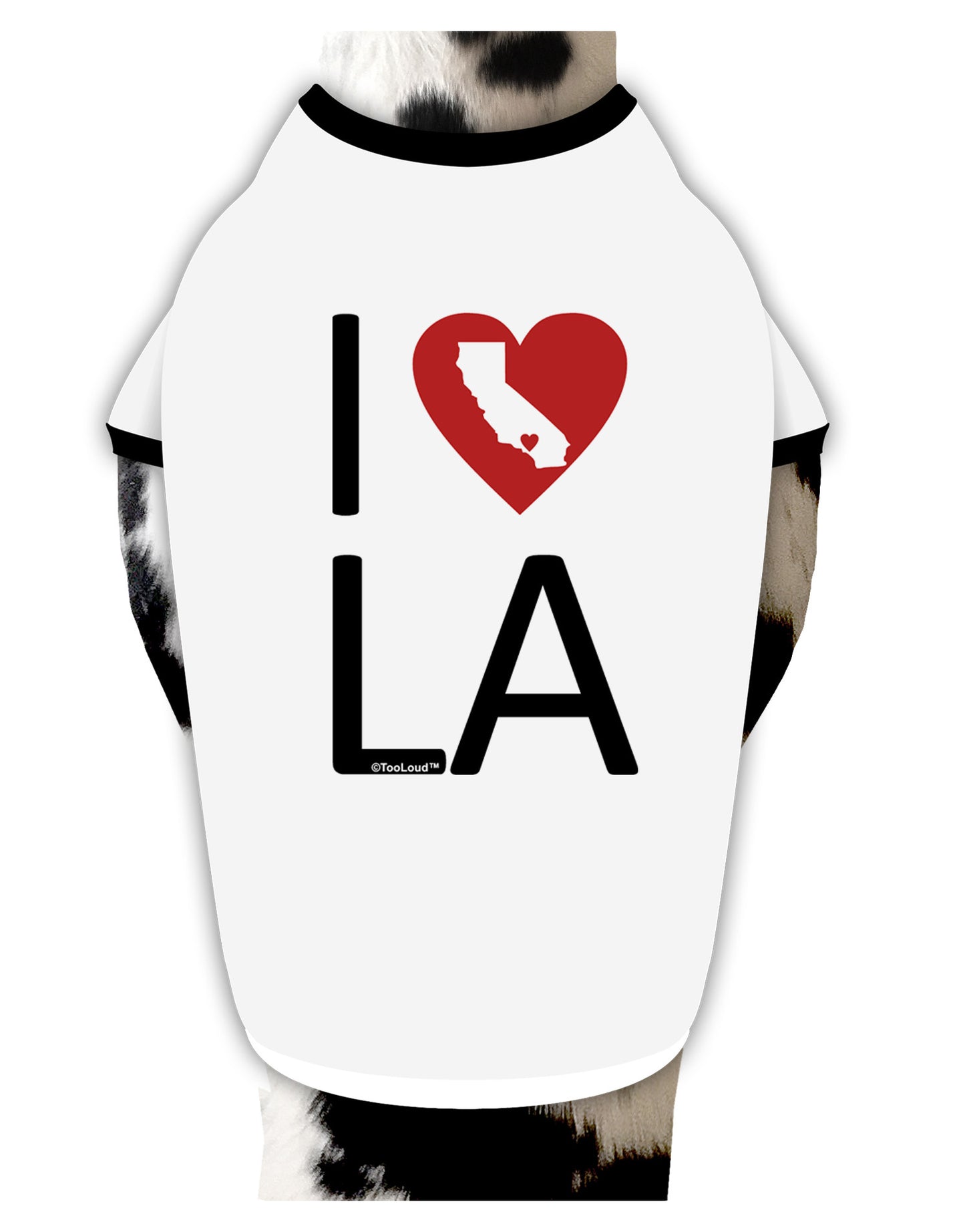 I Heart Los Angeles Dog Shirt-Dog Shirt-TooLoud-White-with-Black-Small-Davson Sales