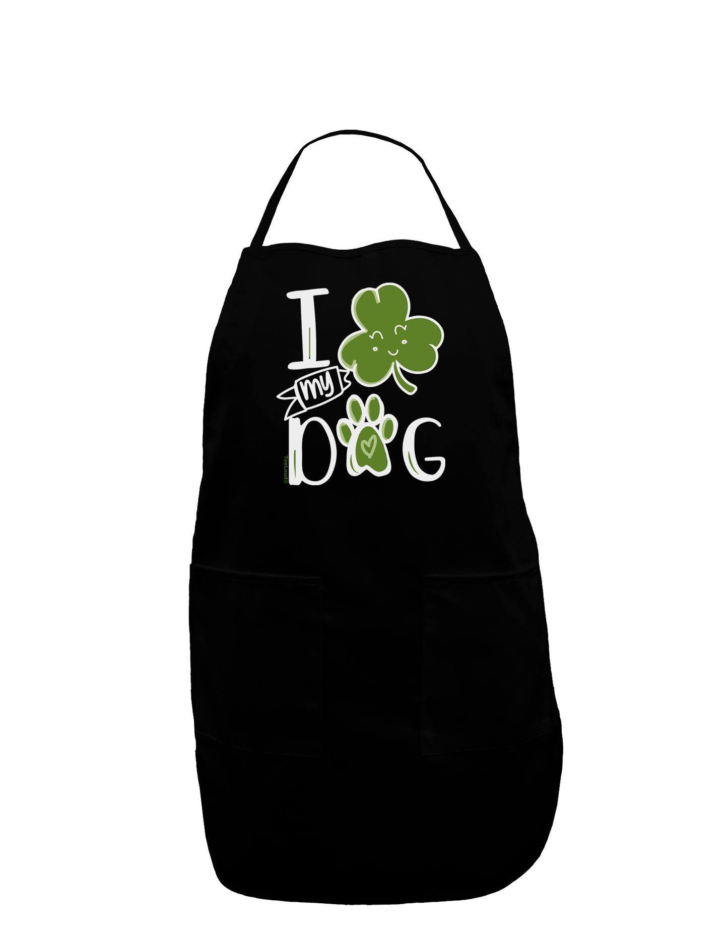 I Shamrock my Dog Dark Plus Size Dark Apron-Bib Apron-TooLoud-Black-Plus-Size-Davson Sales