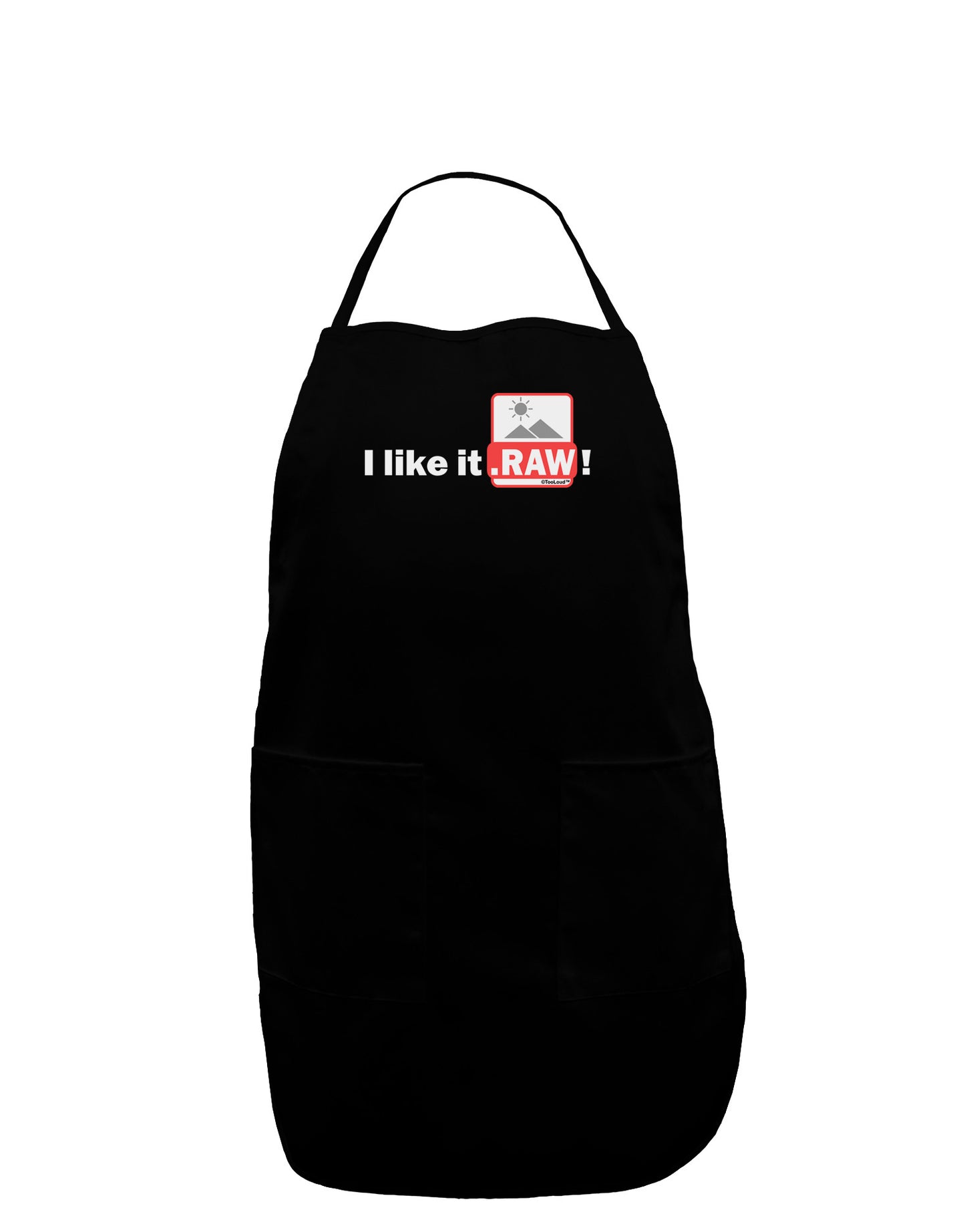 I Like It RAW Plus Size Apron-Bib Apron-TooLoud-Black-Plus-Size-Davson Sales