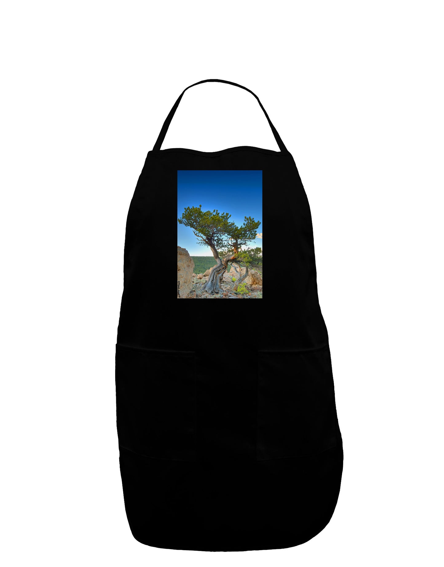 Colorado Landscape Tree Plus Size Apron-Bib Apron-TooLoud-Black-Plus-Size-Davson Sales