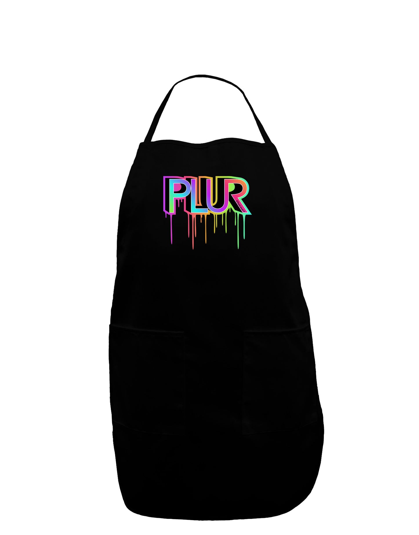 PLUR Paint Dark Adult Apron-Bib Apron-TooLoud-Black-One-Size-Davson Sales