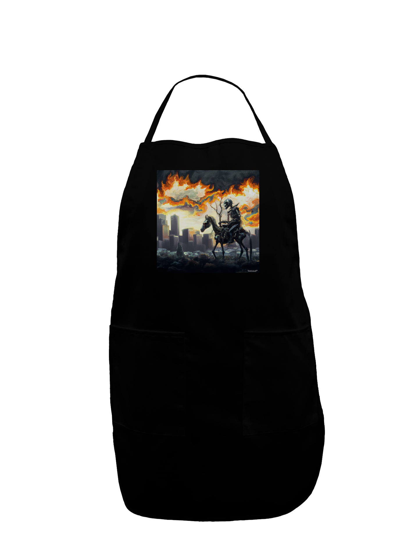 Grimm Reaper Halloween Design Adult Apron-Mens-Aprons-TooLoud-Black-One-Size-Davson Sales