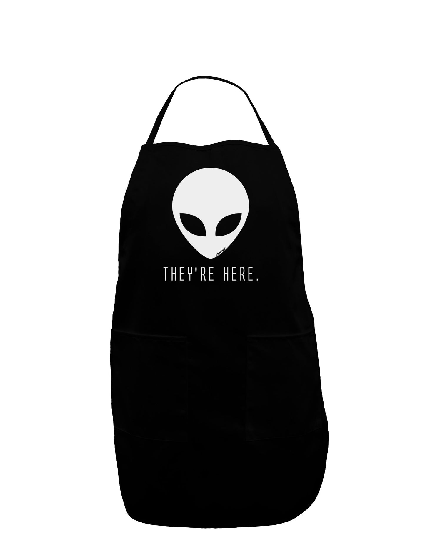 Alien They Are Here Plus Size Apron-Bib Apron-TooLoud-Black-Plus-Size-Davson Sales