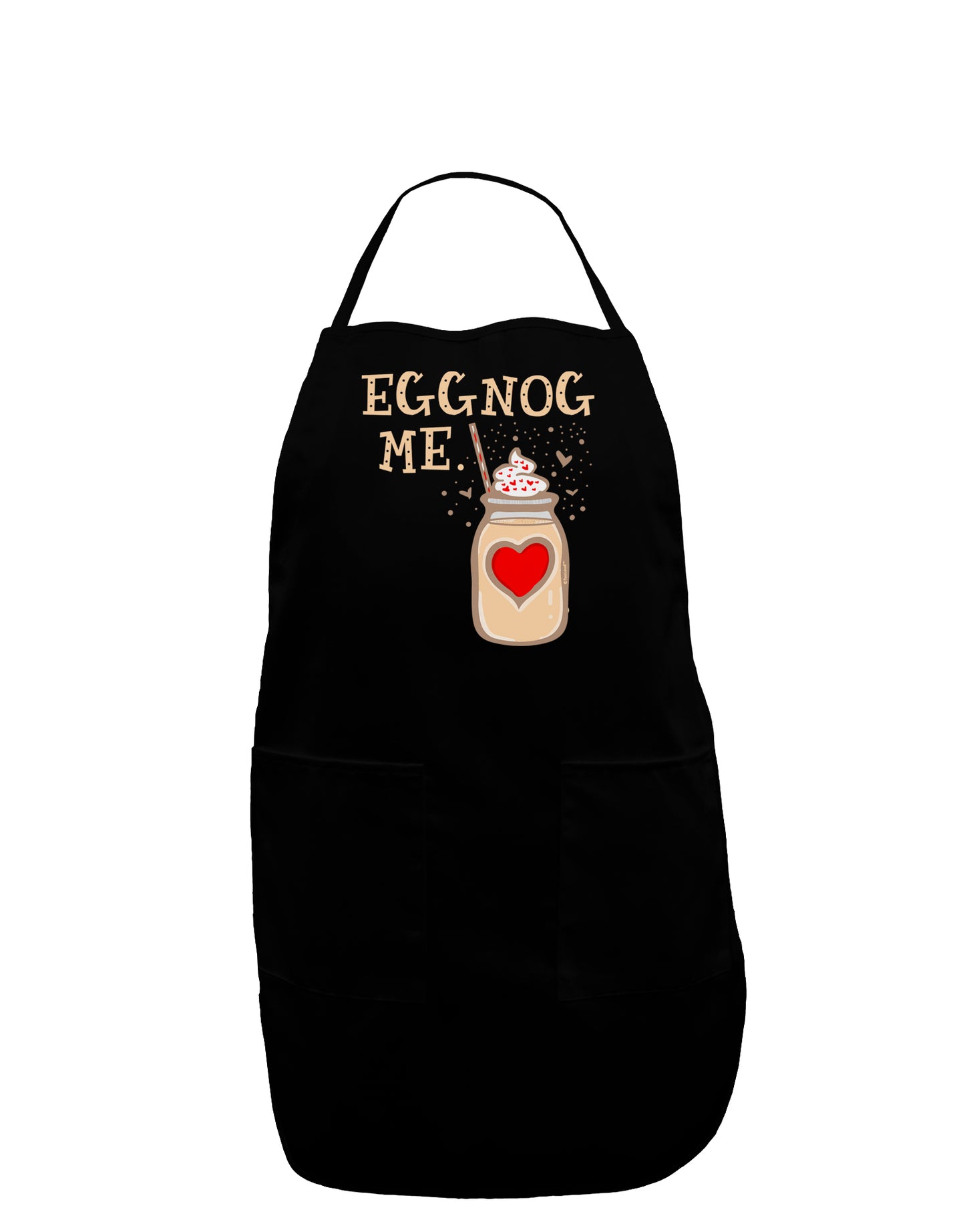 Eggnog Me Dark Plus Size Dark Apron-Bib Apron-TooLoud-Black-Plus-Size-Davson Sales