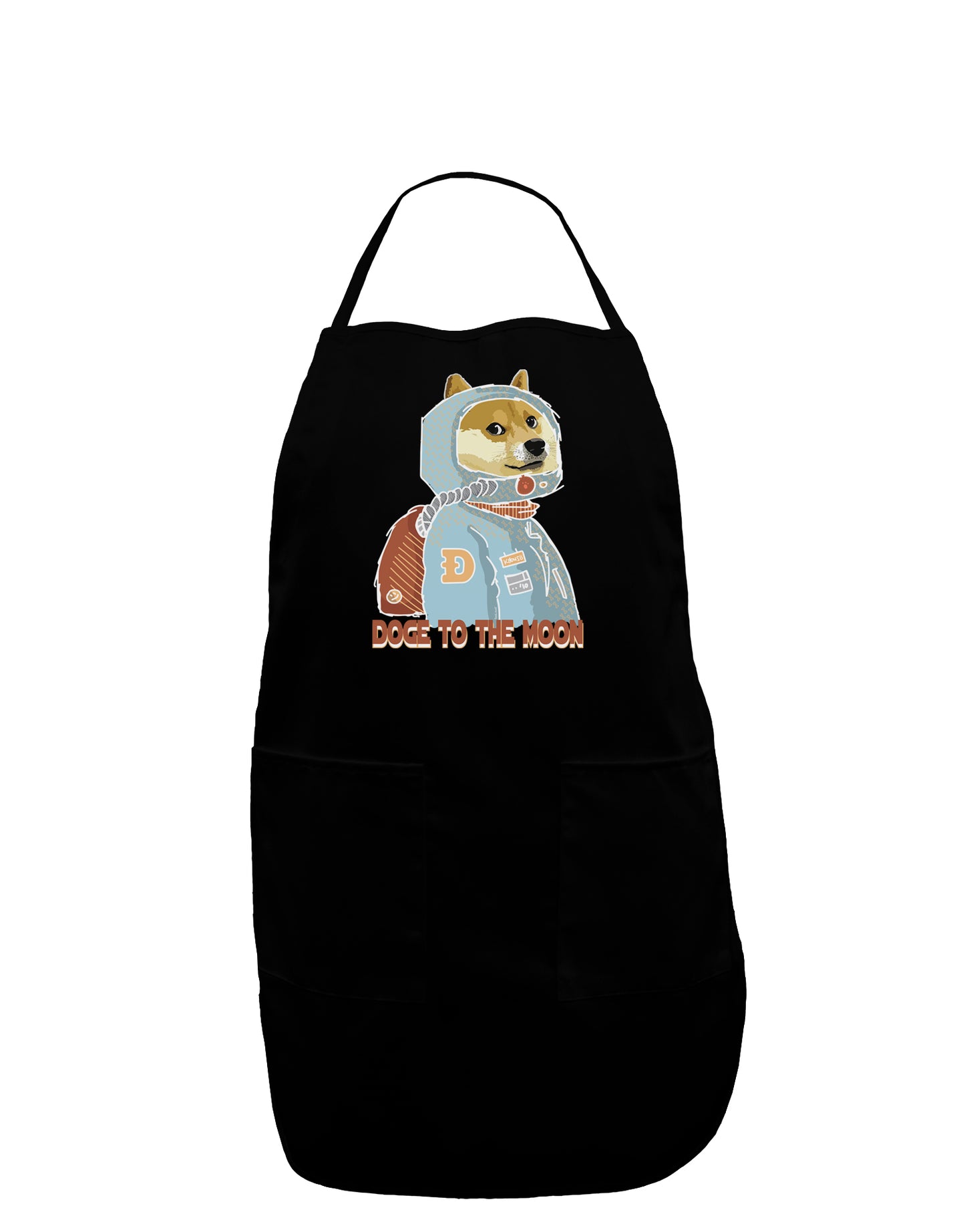 Doge to the Moon Dark Plus Size Dark Apron-Bib Apron-TooLoud-Black-Plus-Size-Davson Sales