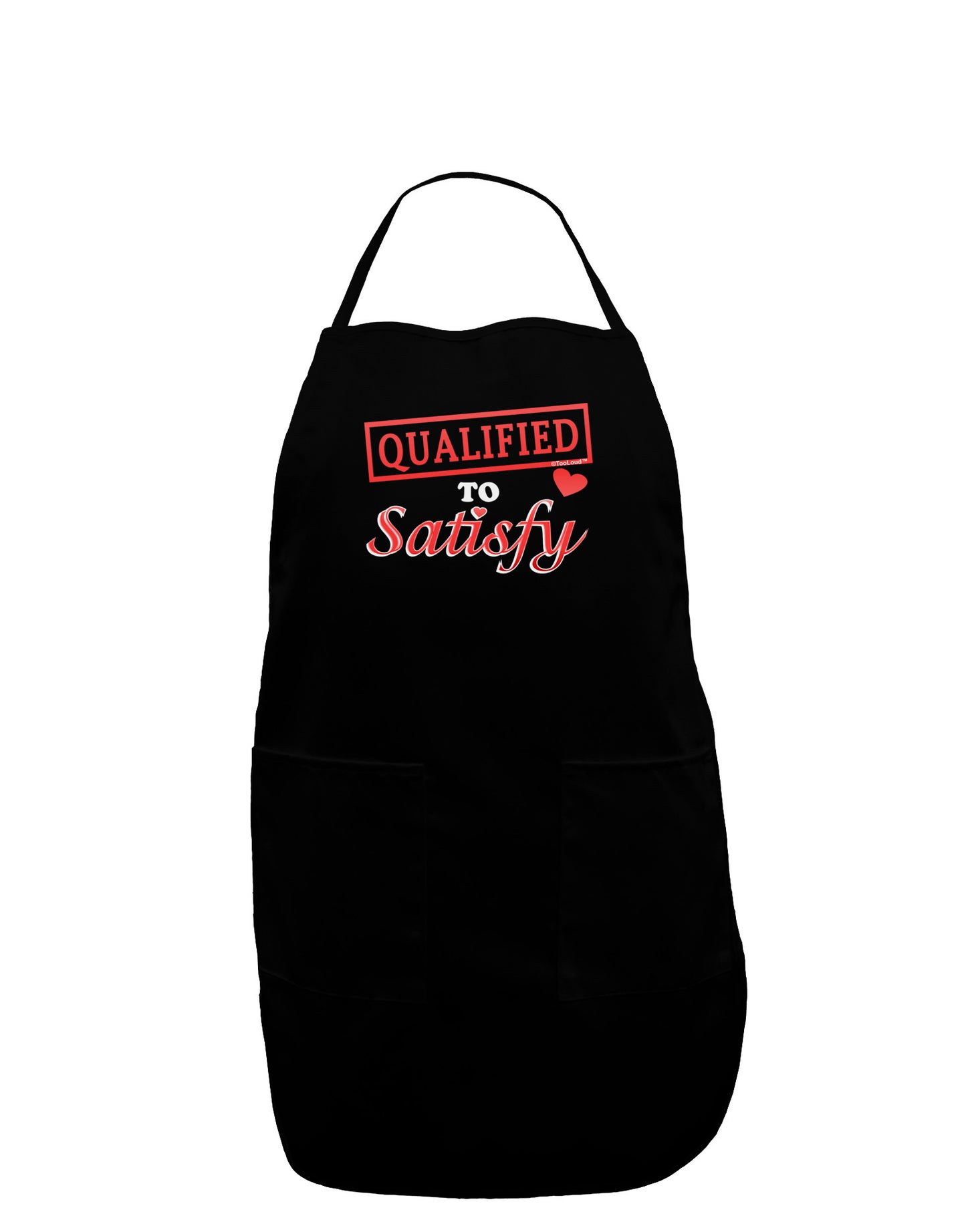 Qualified To Satisfy Plus Size Dark Apron-Bib Apron-TooLoud-Black-Plus-Size-Davson Sales